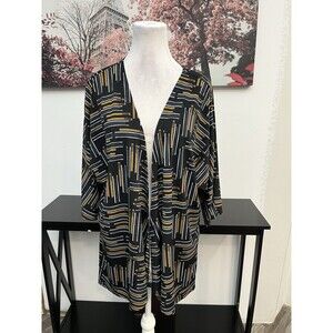 LulaRoe Women’s High-Low Cardigan Small Open Front Striped Dolman Sleeve